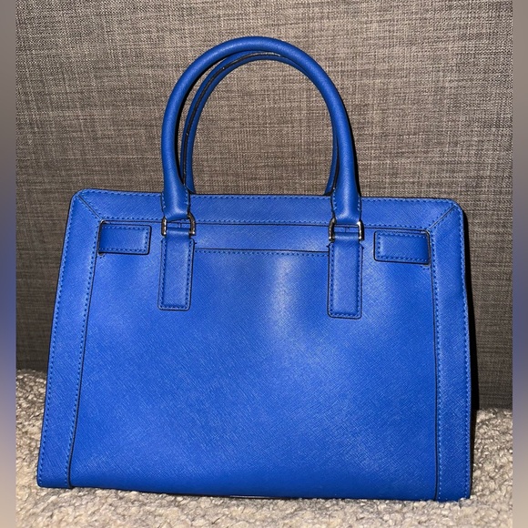 Michael Kors 💙 Blue Saffiano Leather Satchel w/shoulder strap - Picture 2 of 10